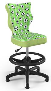 Krzesło dziecięce we wzory Petit Black z podnóżkiem rozmiar 4 (133-159 cm)