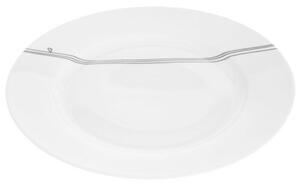 Talerz obiadowy płytki porcelanowy biały SERCE 27 cm