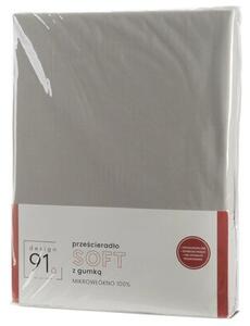Prześcieradło EUROFIRANY Design 91 Soft z gumką 180 x 200 cm Jasnoszary