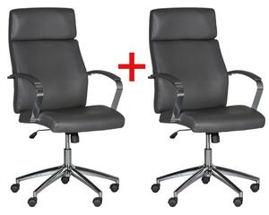 Krzesło biurowe HOLT 1+1 GRATIS, szare