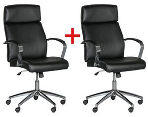 Krzesło biurowe HOLT 1+1 GRATIS, czarne