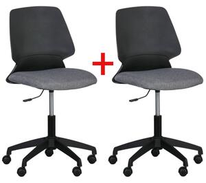 Krzesło biurowe CROOK 1+1 GRATIS, szare