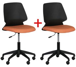 Krzesło biurowe CROOK 1+1 GRATIS, pomarańczowe
