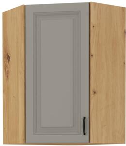 Szafka kuchenna wisząca górna narożna STILO 58x58 GN-90 1 F Gliniasty Szary/Dąb Artisan