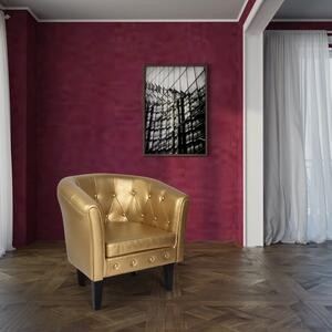 MIADOMODO Zestaw foteli Chesterfield, 58 x 71 x 70 cm, złoty