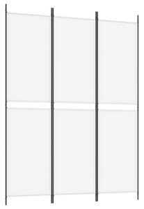 Parawan 3-panelowy, biały,150x200 cm, tkanina