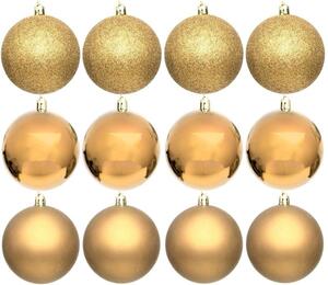 Bombka CHRISTMAS DECORATION 6 cm Złoty (12 sztuk)