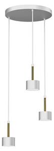 Biało-złota lampa wisząca do salonu - N022-Circile