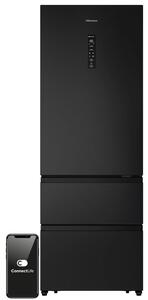 Lodówka HISENSE RT641N4AFE1 3D SkyLine No Frost 200cm Czarna Wi-Fi ConnectLife Metal Tech Cooling