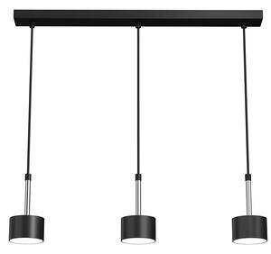 Czarno-srebrna wisząca lampa nad stół - N024-Circile