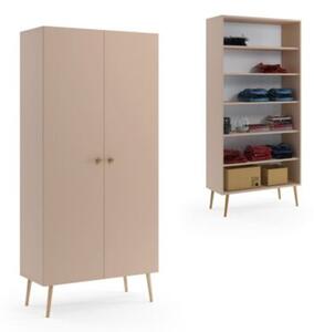 Szafa LEBEL z pÃ³Åkami 87cm macchiato