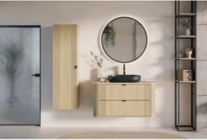 Szafka pod umywalkę nablatową OVALIA CREMONA 2S 100cm dąb cremona z blatem