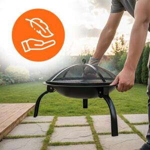 Grill węglowy VELACO VL07-BLACK Czarny