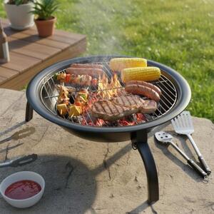 Grill węglowy VELACO VL07-BLACK Czarny