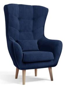 Fotel do salonu ARTI VELVET granatowy