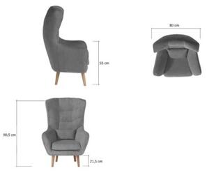 Fotel do salonu ARTI VELVET granatowy