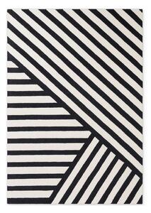 Czarno-biały wełniany dywan tkany ręcznie 120x180 cm Stryve Noir – Elle Decoration