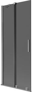 Mexen Velar parawan nawannowy 2-skrzydłowy rozsuwany 80 x 150 cm, grafit, gun metal - 896-080-000-41-95