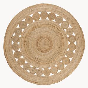 Okrągły dywan z juty z krótkim włosiem Natural Fibers