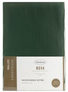 Prześcieradło EUROFIRANY Nova 220 x 210 cm Ciemnozielony