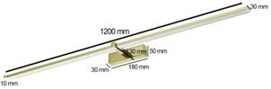 Kinkiet nad lustro LED 24W 120 cm złoty VENUS ID-9048 Idealed