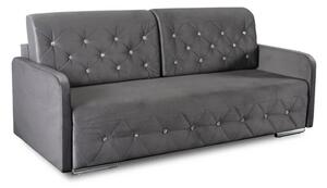 Sofa RozkÅadana Kanapa Z FunkcjÄ Spania Wersalka Glamour Szara VIVO