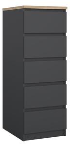 Ciemnoszara komoda 40x111x50 cm Naia – Tvilum
