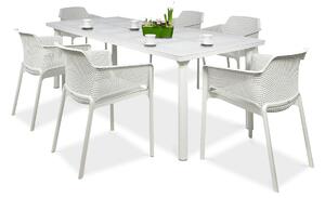Zestaw ogrodowy Nardi NET/LIBECCIO 160-220cm 6+1 Bianco