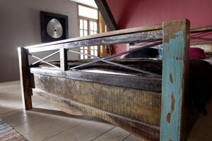 SPIRIT Łóżko #48 Drewno z odzysku lakierowane 200x200 cm