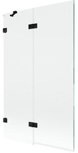 Mexen Lunar parawan nawannowy 2-skrzydłowy lewy 110 x 150 cm, transparent, czarny - 897-110-100-70-00-L
