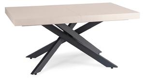 Stół Prostokątny Rozkładany HAMPTON 160-240 cm Kaszmir/Czarny do Jadalni Nowoczesny