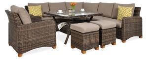 Narożnik z technorattanu TOLEDO DINING Brown