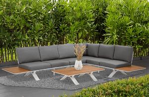 OUTLET 250 Narożnik ogrodowy SORRENTO WOOD White