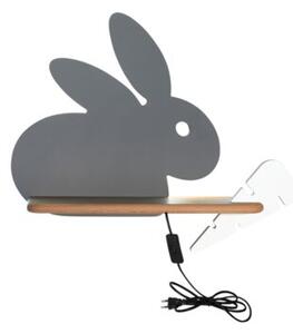 Kinkiet RABIT szary LED 1x4W 200lm wym:31x37x12cm IP20 Candellux