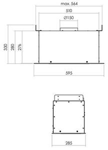 Okap AFRELLI AW-9 Como 60 Czarny 428m3/h 65dB klasa D