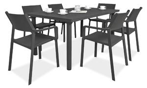 Zestaw ogrodowy Nardi TRILL/LIBECCIO 160-220cm 6+1 Antracite