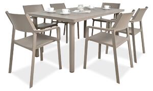 Zestaw ogrodowy Nardi TRILL/LIBECCIO 160-220cm 6+1 Tortora