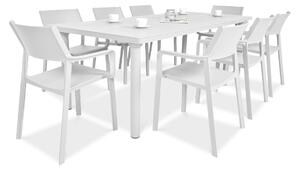 Zestaw ogrodowy Nardi TRILL/LIBECCIO 160-220cm 8+1 Bianco