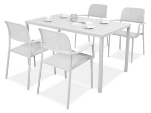 Komplet ogrodowy Nardi BORA/CUBE 140 4+1 Bianco
