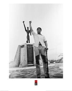 Druk artystyczny Muhammad Ali - Black Power Statue, (60 x 80 cm)
