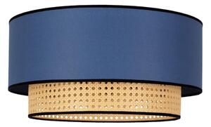Duolla Duolla - Lampa sufitowa BOHO 1xE27/15W/230V śr. 45 cm niebieski/rattan DU84359