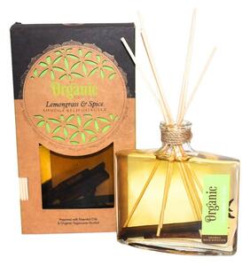 Organiczny dyfuzor Lemongrass & Spice 150 ml z patyczkami