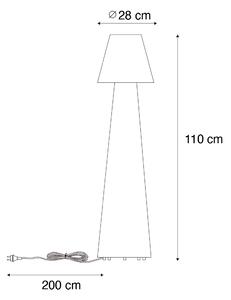 Zewnetrzna Designerska lampa podłogowa zewnętrzna biała IP44 - Katrijn Oswietlenie zewnetrzne