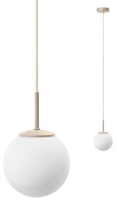 Lampa wisząca Aurelia beżowa z 1 kulistym kloszem