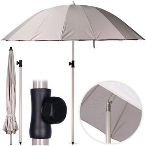 Parasol ogrodowy szary regulowany 190 cm