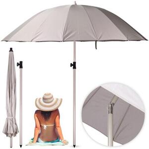 Parasol ogrodowy szary regulowany 190 cm
