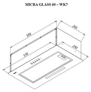 Okap AKPO WK-7 Micra Glass 60 Czarny 70dB klasa C