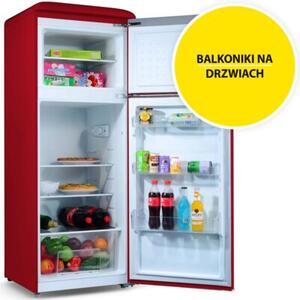 Lodówka ETA Storio 253490030E Retro 148.2cm Czerwona