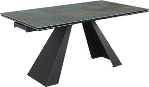 Stół rozkładany SALVADORE CERAMIC 160(240)x90 turkusowy ossido verde
