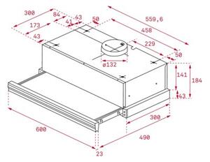 Okap TEKA CNL 6415 Plus Czarny 385m3/h 64dB klasa A